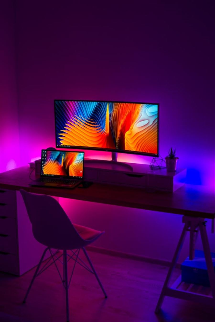 Lys op med led strips